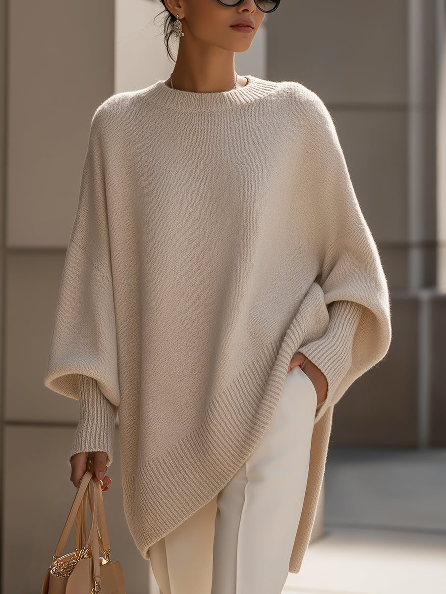 Poncho Elena | Edición "Asymmetric Knit" & Corte Oversized