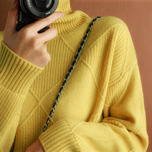 Jersey Emma | Edición "Diamond Knit" & Cuello Alto Texturizado