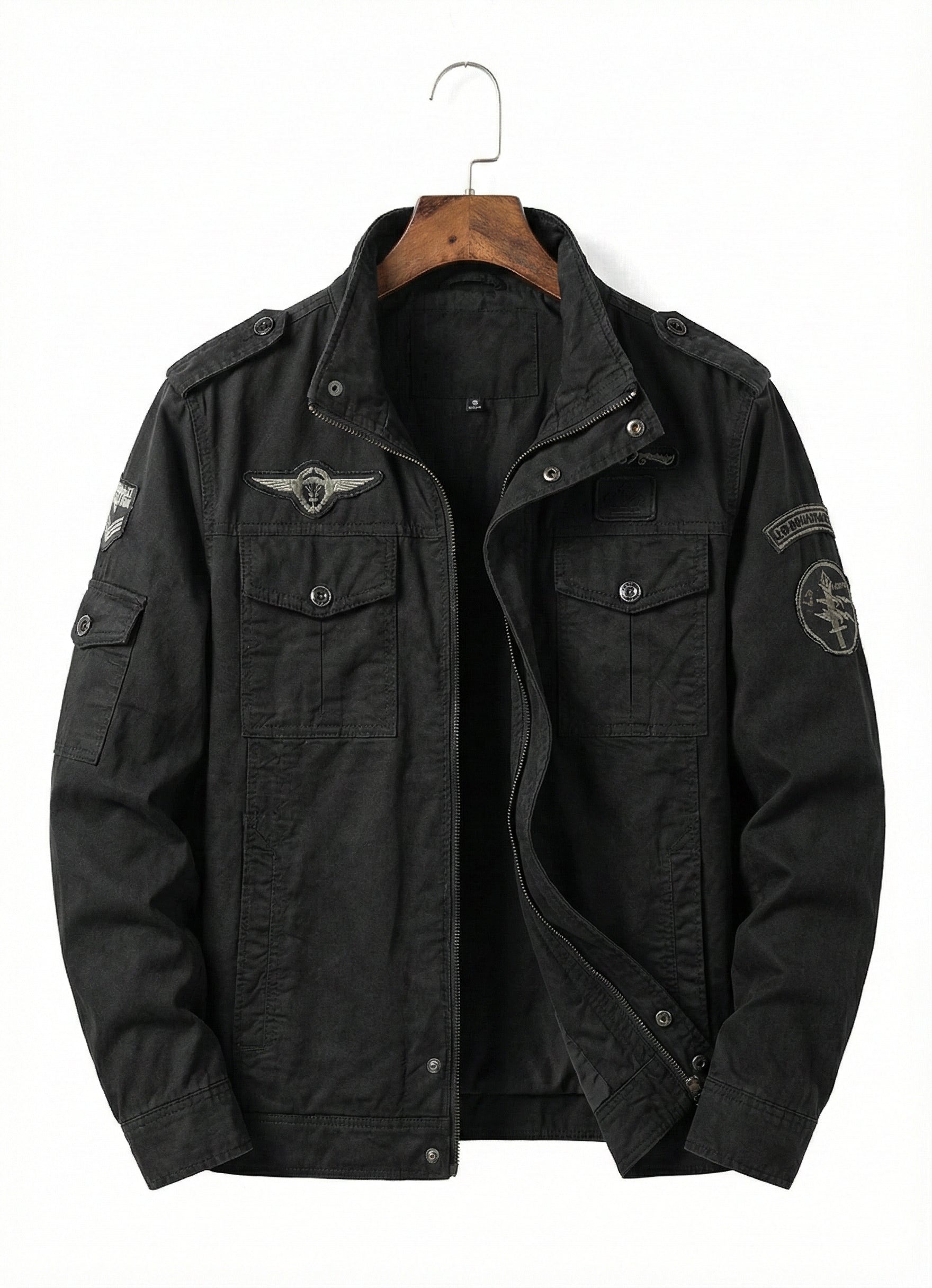 Chaqueta Táctica "Airborne" | Edición Canvas Militar & Parches Bordados