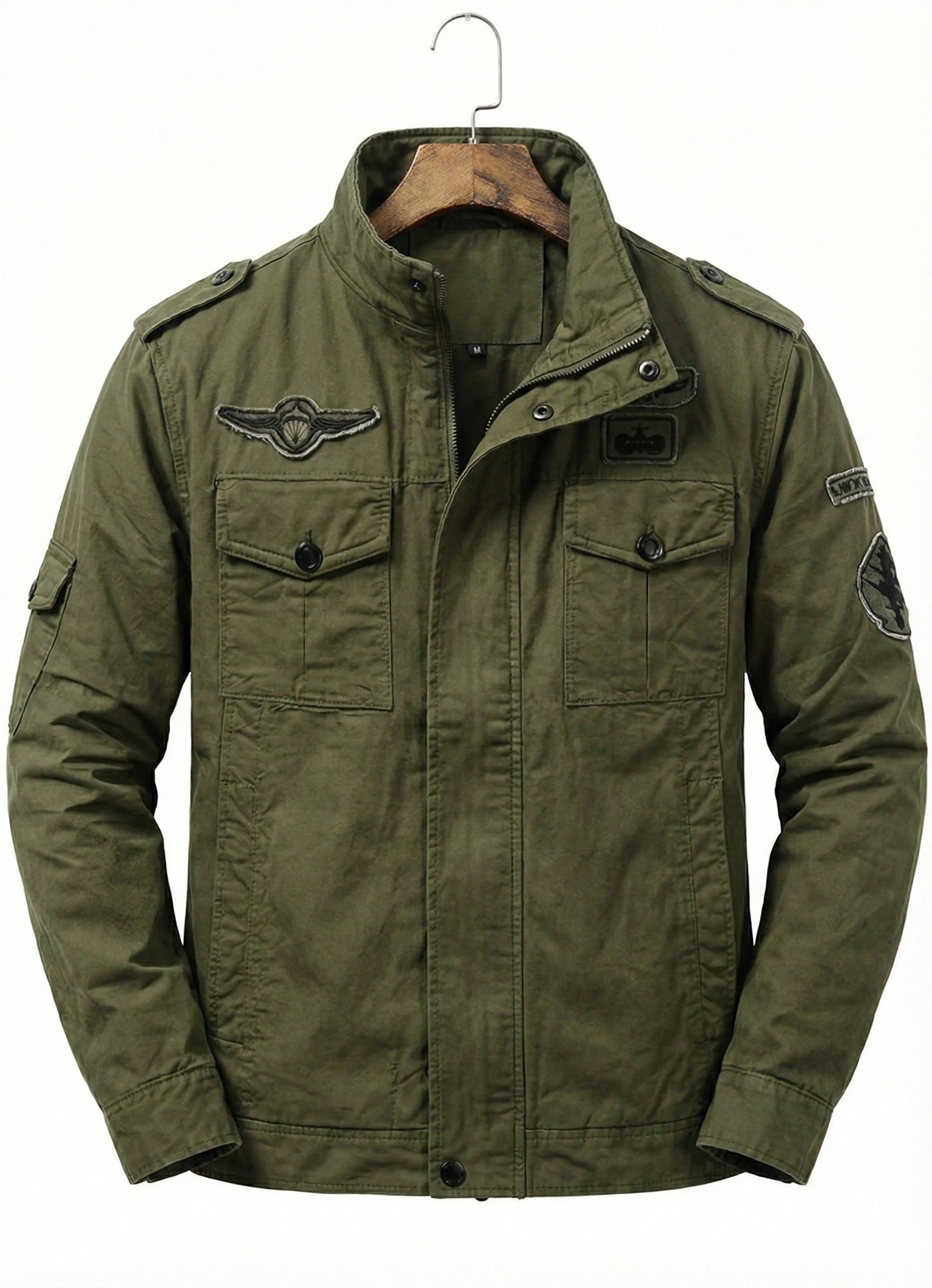 Chaqueta Táctica "Airborne" | Edición Canvas Militar & Parches Bordados