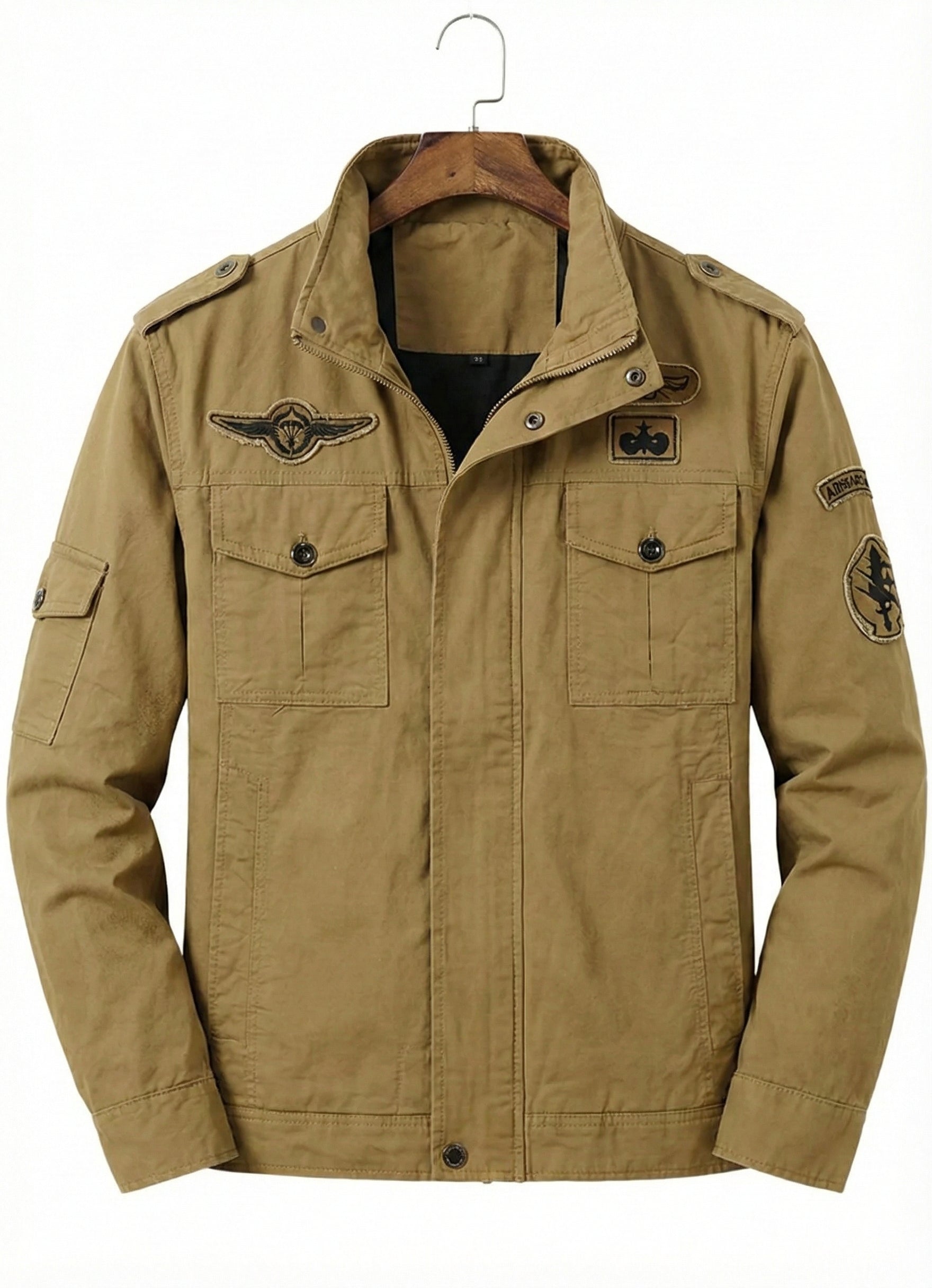 Chaqueta Táctica "Airborne" | Edición Canvas Militar & Parches Bordados