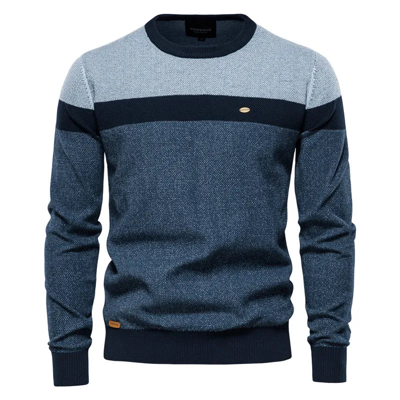 Jersey Horizon Knit | Diseño Tricolor & Textura con Relieve