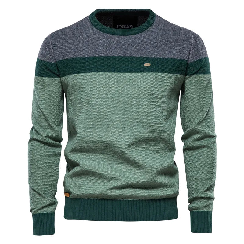 Jersey Horizon Knit | Diseño Tricolor & Textura con Relieve